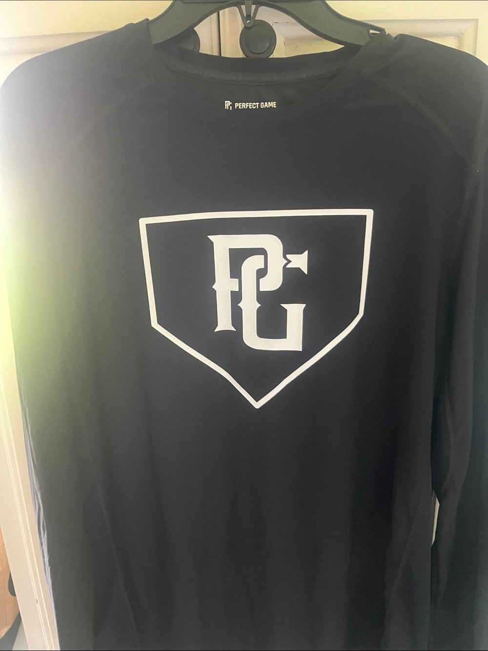 Perfect Game Men's Long Sleeve Logo Tee - Black